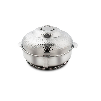 silver stainless steel hot pot