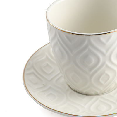 Solecasa 12 Piece Porcelain Tea Cup & Saucer 220 ml Eye Pattern - Al Makaan Store