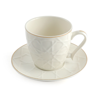 Solecasa 12 Piece Porcelain Coffee Cup & Saucer 90 ml Arabic Pattern - Al Makaan Store