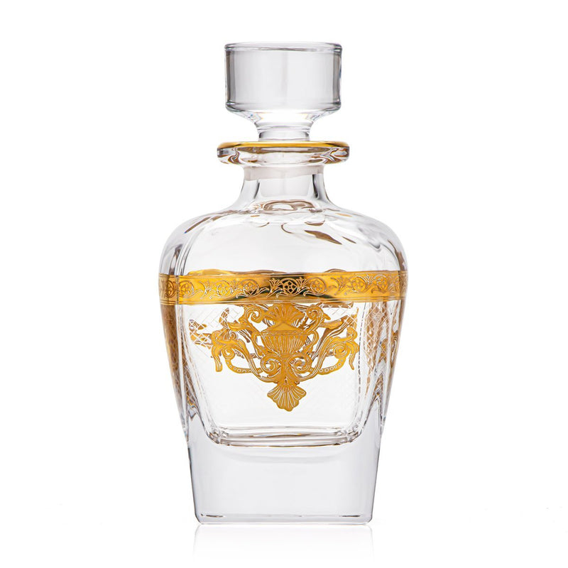 Al Marjan Gold Printed Perfume Glass Bottle - Al Makaan Store