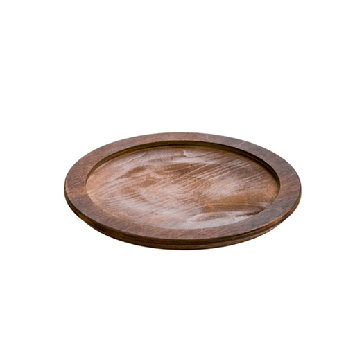 Lodge 8 Inch Round Walnut Wood Underliner - Al Makaan Store