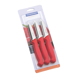 Tramontina 6 Piece Paring Knife Set Red - Al Makaan Store