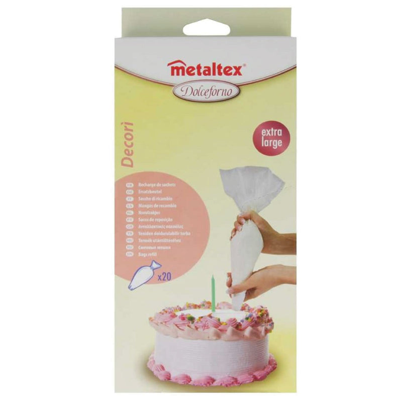 Metaltex Dolceforno Decorì Set of 20 Disposable Icing Bags - Al Makaan Store