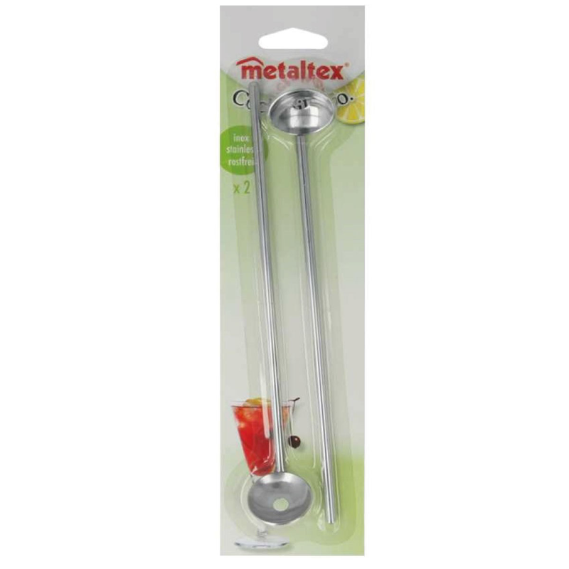 Metaltex Set of 2 Cocktail Spoons - Al Makaan Store