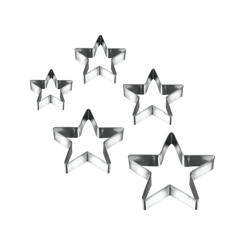 Metaltex Dolceforno Set of 5 Star Cookie and Bread Cutters - Al Makaan Store
