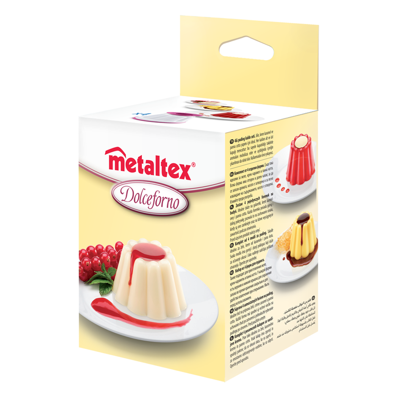 Metaltex Dolceforno Set of 4 Custard Moulds - Al Makaan Store