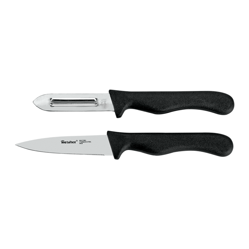 Metaltex Basic Line Set of Paring Knife and Vegetable Peeler - Al Makaan Store