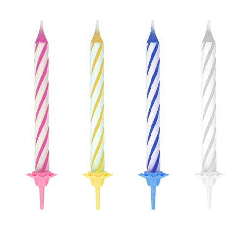 Metaltex Dolceforno Set of 24 Anniversary Candles with 12 Holders - Al Makaan Store