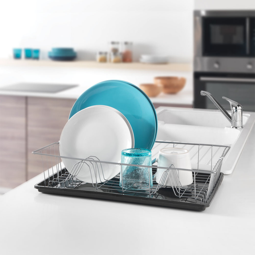 Metaltex Colonia Plus Dish Drainer With Plastic Tray - Al Makaan Store