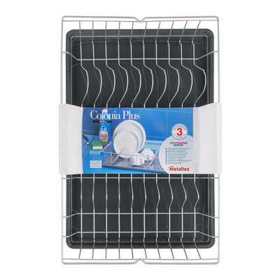 Metaltex Colonia Plus Dish Drainer With Plastic Tray - Al Makaan Store
