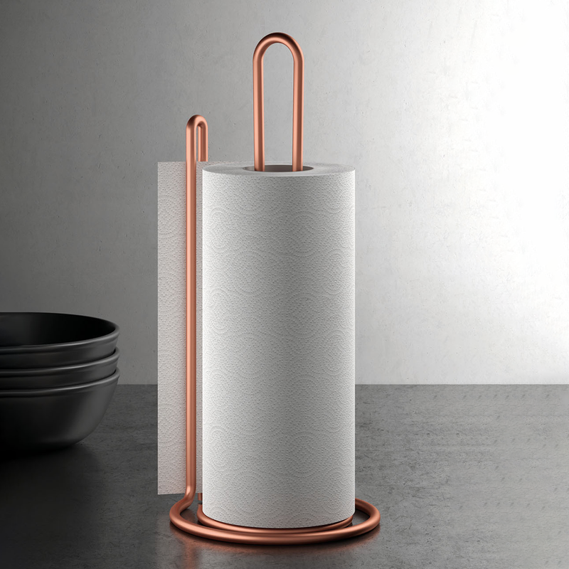 Metaltex My-Roll Copper Vertical Kitchen Paper Holder - Al Makaan Store