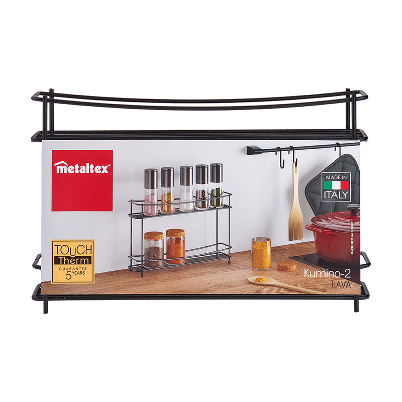 Metaltex Kumino Lava 2 Tier Spice Rack - Al Makaan Store