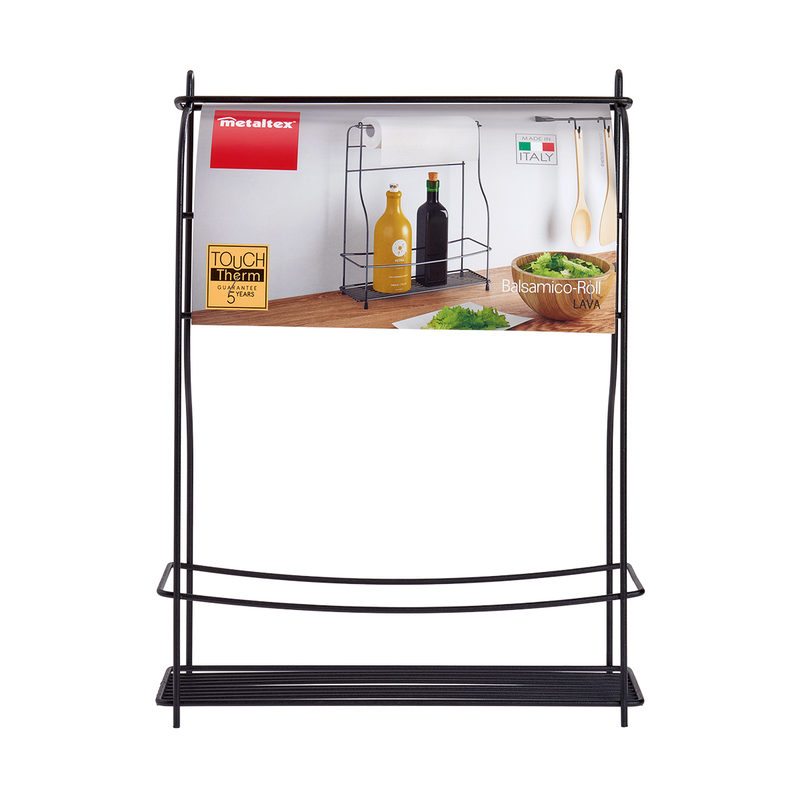 Metaltex Balsamico-Roll Lava Storage Rack With Roll Holder - Al Makaan Store