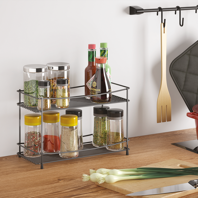 Metaltex Oregano-2 Lava 2-Tier Storage Rack - Al Makaan Store