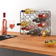 Metaltex Hexagon Lava Wine Rack - 15 Bottles - Al Makaan Store