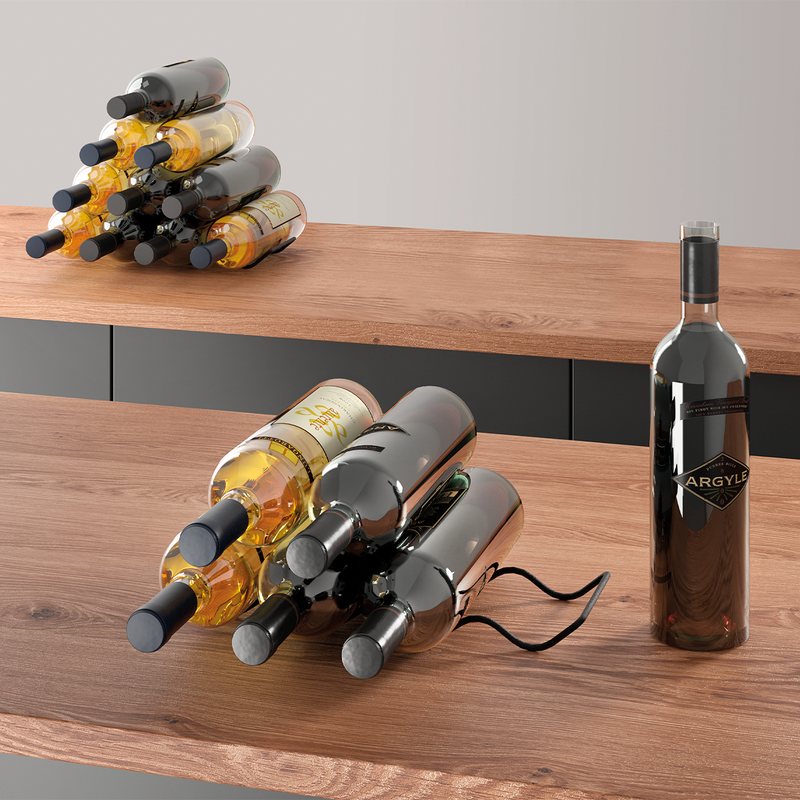 Metaltex Wave-20 Lava Set of 2 Wine Bottle Holder - Al Makaan Store