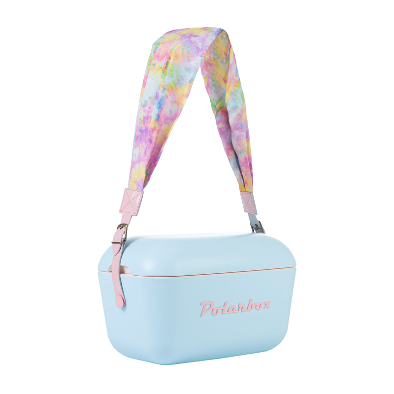 an Image of  Polarbox Tie Dye Pink Interchangeable Strap for 20L & 12L Cooler Box

A vibrant tie-dye pink interchangeable strap designed for use with the Polarbox 20L & 12L Cooler Box. The strap features durable construction and stylish pattern, allowing for easy carrying and added personalization to your cooler box.