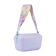 Image of the Polarbox Tie Cyan Interchangeable Strap for the 20L & 12L Cooler Box. The strap is bright cyan in color and is specifically designed to fit and secure the cooler box.