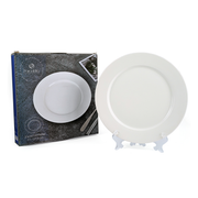 Porceletta 3 Piece Ivory Flat Plates Set - Al Makaan Store