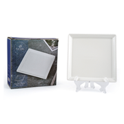 Porceletta 6 Piece Ivory Square Plates Set - Al Makaan Store