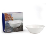 Porceletta 4 Piece Ivory Rimmed Thick Deep Bowls Set - Al Makaan Store