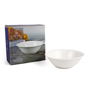 Porceletta 3 Piece Ivory Rimmed Thick Deep Bowls Set - Al Makaan Store