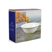 Porceletta 3 Piece Ivory Rimmed Thick Deep Bowls Set - Al Makaan Store