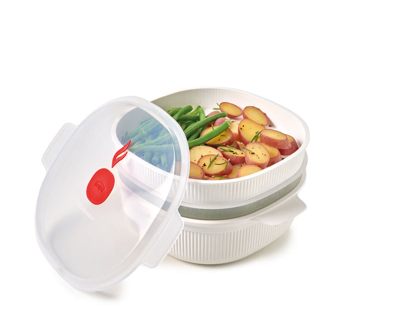 Snips White Microwave Dish Steamer 4 Liter - Al Makaan Store