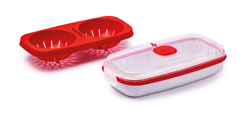 Snips White Microwave Egg Poacher & Omelette Maker 750 ml - Al Makaan Store