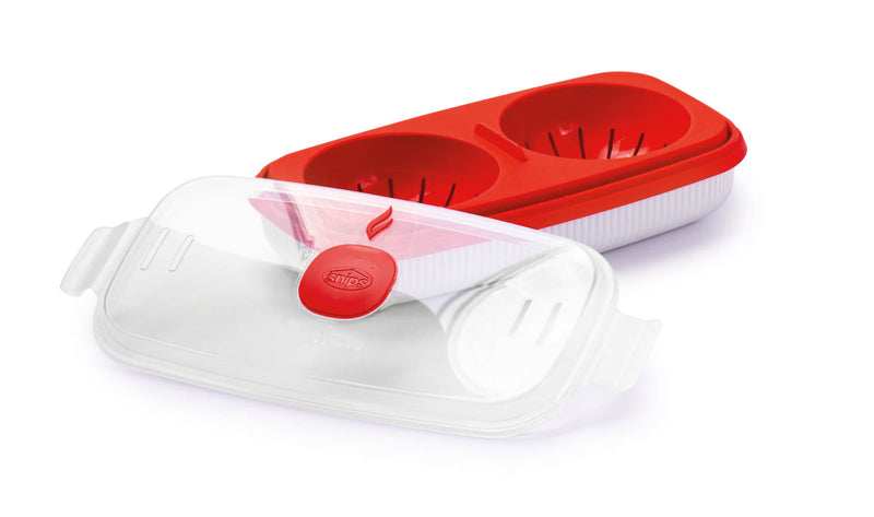 Snips White Microwave Egg Poacher & Omelette Maker 750 ml - Al Makaan Store