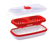 Snips White Microwave Egg Poacher & Omelette Maker 750 ml - Al Makaan Store