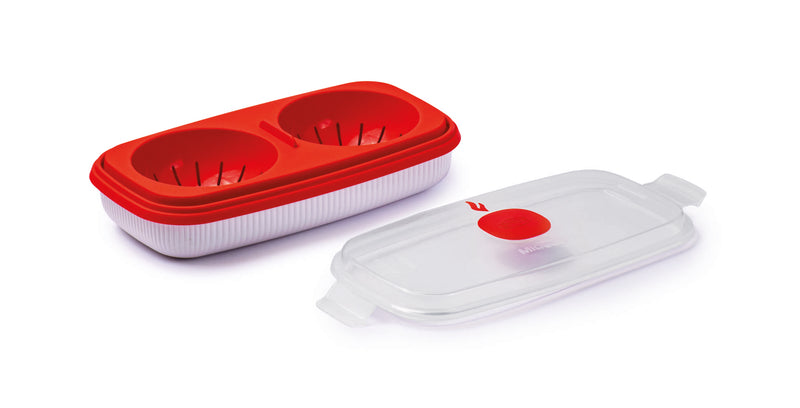 Snips White Microwave Egg Poacher & Omelette Maker 750 ml - Al Makaan Store
