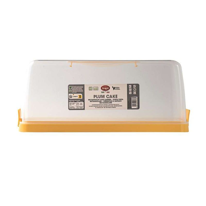 Snips Transparent & Yellow Plumcake Keeper 34.4 cm - Al Makaan Store