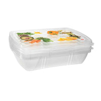 Snips 3 Pieces Fresh Rectangular Container 1 Liter - Al Makaan Store