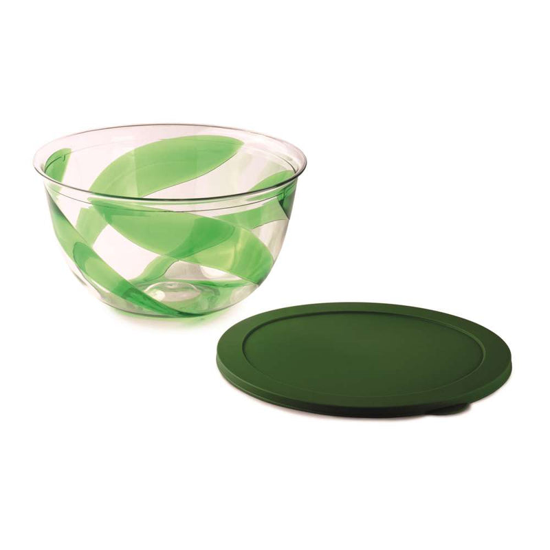 Snips Polystyrene Green Salad Bowl with Lid  23.5 cm - Al Makaan Store