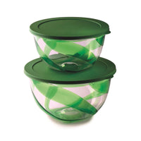 Snips PS 2 Pieces Salad Bowl 5 Liter and 3 Liter with lids 2 in 1 Set - Al Makaan Store