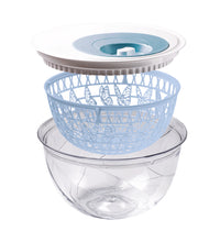 Snips Miss Butterfly Light Blue 2 in 1 Salad Spinner & Bowl 4 Liter - Al Makaan Store