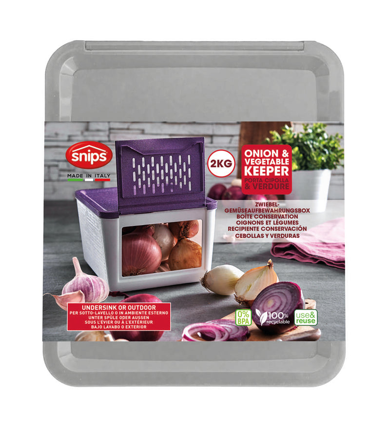 Snips White & Grey Onion,Vegetables Keeper For 2 Kg - Al Makaan Store