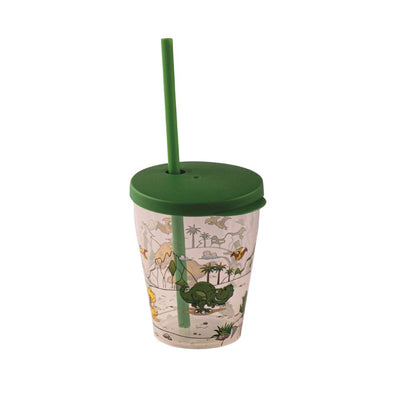 Snips Dino Cup 385 ml with Lid & Straw Set - Al Makaan Store