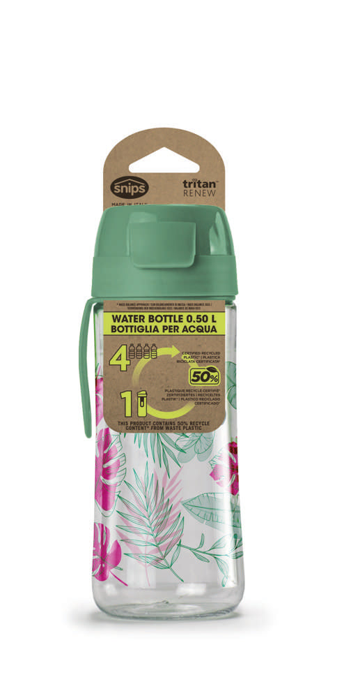Snips Tritan Renew Hawaii Decorated Water Bottle 500 ml - Al Makaan Store
