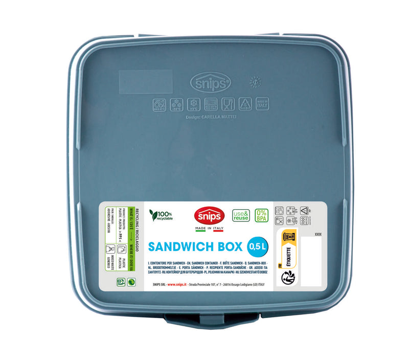 Snips Square Sandwich Box 500 ml - Al Makaan Store