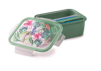 Snips Snipslock Hawaii Rectangular Lunchbox 1.5 Liter with Ice Pack Cooler - Al Makaan Store
