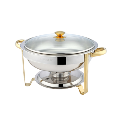 Sunnex Stainless Steel Round Chafer 4.5 L - Al Makaan Store