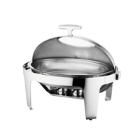 Sunnex Elite Stainless Steel Roll-Top Oval Chafer 9 L - Al Makaan Store