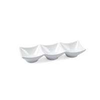 Vague Melamine 3 Compartment Divided Plate 22 cm - Al Makaan Store