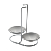 Stainless Steel Double Serving Spoon & Ladle Stand - Al Makaan Store